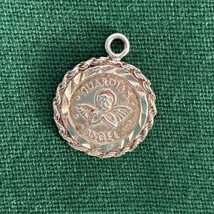 Vintage Sterling Silver Badavici My Guardian Angel on Guard Pendant